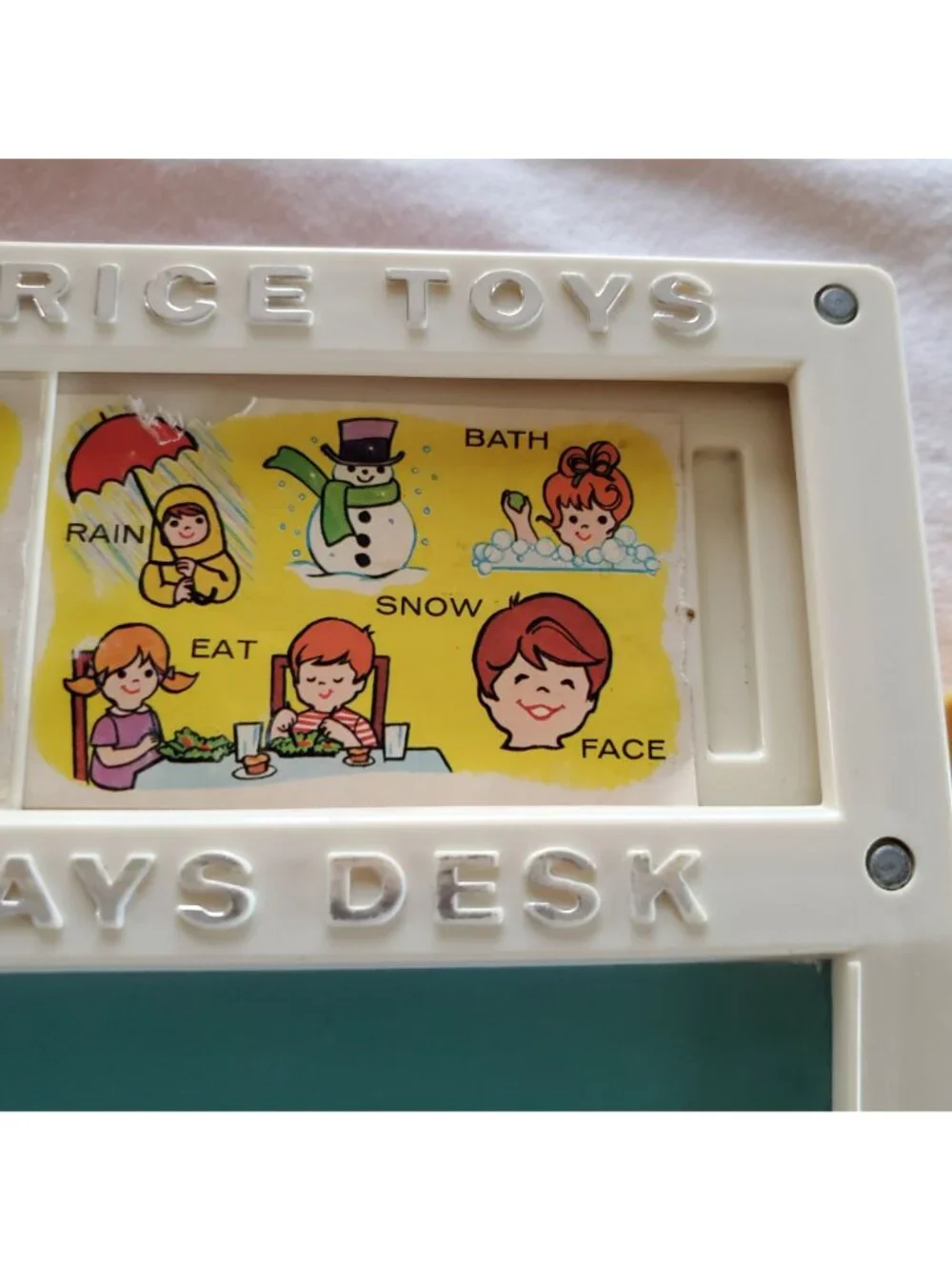 Fisher Price Vintage 1972 School Days Desk And 1980 Art Case Set